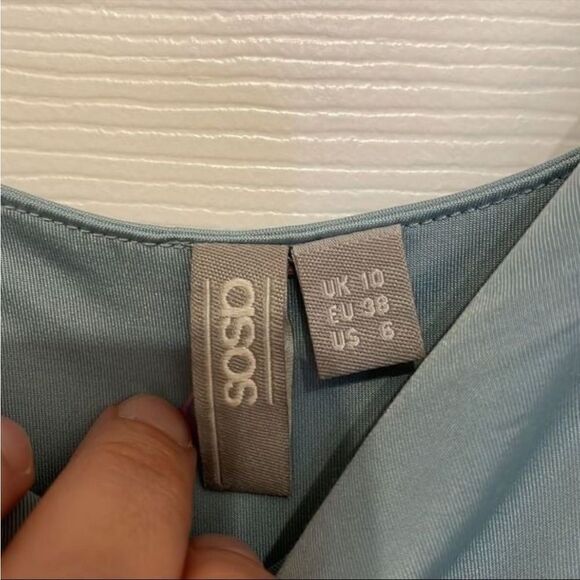 ✨ASOS DESIGN slinky midi sundress with waist ruffle - Picture 3 of 8